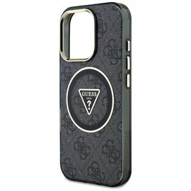 Guess IML Metal Glitter 4G Circle Triangle MagSafe Case for iPhone 16 Pro - Black - Apple Cases - Cases - Techbox