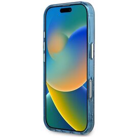 Guess IML Metal Glitter 4G Circle Triangle MagSafe Case for iPhone 16 Pro - Blue - Apple Cases - Cases - Techbox