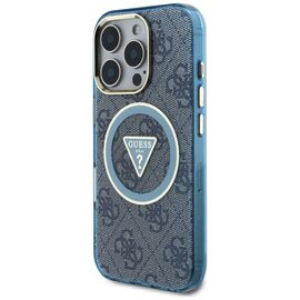 Guess IML Metal Glitter 4G Circle Triangle MagSafe Case for iPhone 16 Pro Max - Blue - Apple Cases - Cases - Techbox