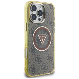 Guess IML Metal Glitter 4G Circle Triangle MagSafe Case for iPhone 16 Pro Max - Brown - Apple Cases - Cases - Techbox
