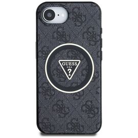 Guess IML Metal Glitter 4G Circle Triangle MagSafe Case for iPhone 16e - Black - Apple Cases - Cases - Techbox