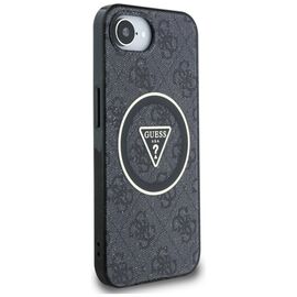 Guess IML Metal Glitter 4G Circle Triangle MagSafe Case for iPhone 16e - Black - Apple Cases - Cases - Techbox