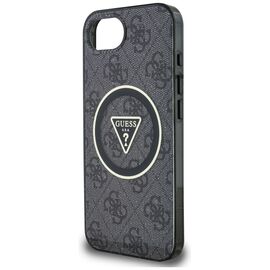 Guess IML Metal Glitter 4G Circle Triangle MagSafe Case for iPhone 16e - Black - Apple Cases - Cases - Techbox