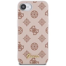 Guess Peony Script Logo MagSafe iPhone 16e Case - Brown | Techbox