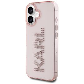 Karl Lagerfeld IML Rhinestones Logo iPhone 16 Case - Pink | Techbox