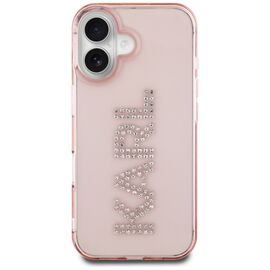Karl Lagerfeld IML Rhinestones Logo iPhone 16 Case - Pink | Techbox