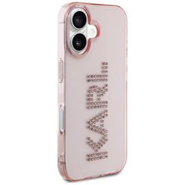 Karl Lagerfeld IML Rhinestones Logo iPhone 16 Case - Pink | Techbox