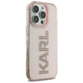Karl Lagerfeld IML Rhinestones Logo iPhone 16 Pro Case - Pink | Techbox