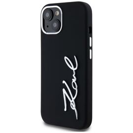 Karl Lagerfeld Silicone Metal Script Logo iPhone 15 Case - Black - Uncategorized Cases (2) - Cases - Techbox