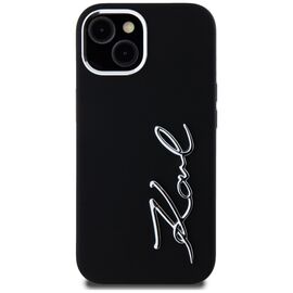 Karl Lagerfeld Silicone Metal Script Logo iPhone 15 Case - Black - Uncategorized Cases (2) - Cases - Techbox