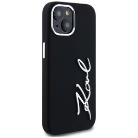 Karl Lagerfeld Silicone Metal Script Logo iPhone 15 Case - Black - Uncategorized Cases (2) - Cases - Techbox