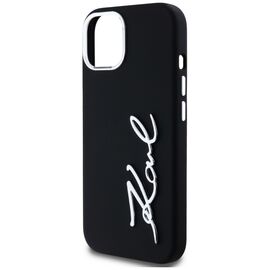 Karl Lagerfeld Silicone Metal Script Logo iPhone 15 Case - Black - Uncategorized Cases (2) - Cases - Techbox