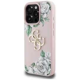 Guess Grained Roses Big 4G logo iPhone 16 Pro case - pink | Techbox