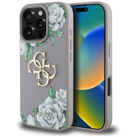 Guess Grained Roses Big 4G Logo iPhone 16 Pro Case - Purple - Apple Cases - Cases - Techbox