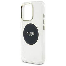 Guess IML Metal Colored Circle Classic Logo MagSafe case for iPhone 16 Pro - black | Techbox