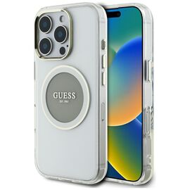 Guess IML Metal Colored Circle Classic Logo MagSafe case for iPhone 16 Pro Max - gray | Techbox