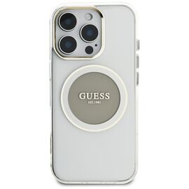 Guess IML Metal Colored Circle Classic Logo MagSafe case for iPhone 16 Pro Max - gray | Techbox