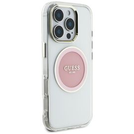 Guess IML Metal Colored Circle Classic Logo MagSafe case for iPhone 16 Pro Max - pink | Techbox