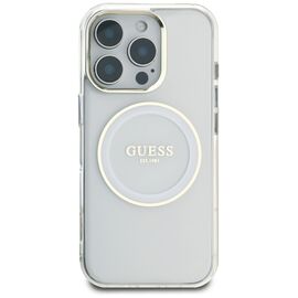 Guess IML Metal Colored Circle Classic Logo MagSafe case for iPhone 16 Pro - white - Apple Cases - Cases - Techbox