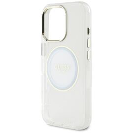 Guess IML Metal Colored Circle Classic Logo MagSafe case for iPhone 16 Pro - white - Apple Cases - Cases - Techbox