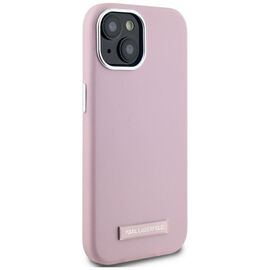 Karl Lagerfeld FW Metal Plate MagSafe iPhone 15 Case - Pink | Techbox