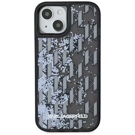 Karl Lagerfeld Liquide Glitter Monogram Gradient iPhone 15 Case - Black - Uncategorized Cases (2) - Cases - Techbox