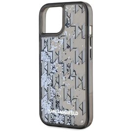 Karl Lagerfeld Liquide Glitter Monogram Gradient iPhone 15 Case - Black - Uncategorized Cases (2) - Cases - Techbox