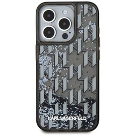 Karl Lagerfeld Liquide Glitter Monogram Gradient iPhone 15 Pro Max Case - Black - Uncategorized Cases (2) - Cases - Techbox