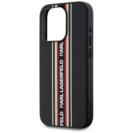 Karl Lagerfeld Saffiano Athleisure Stripes Cord iPhone 15 Pro Case - Red - Uncategorized Cases (2) - Cases - Techbox