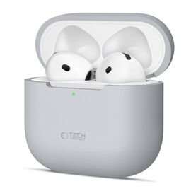 Tech-Protect Silicone Case for Apple AirPods 4 - Gray - Smartphone Accessories - Cables & Accessories - Techbox