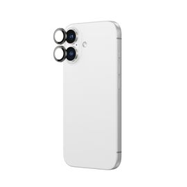 AmazingThing AR Aluminum 2 Lens Glass with Camera Lens Frame for iPhone 16 / 16 Plus - Black | Techbox