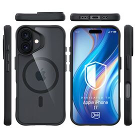 3mk Satin Armor MagCase for iPhone 17 - Black