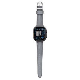 AmazingThing Class Band Leather Strap for Apple Watch 45 / 46 / 49 mm - Gray - Accessories - Smartwatches & Accessories - Techbox