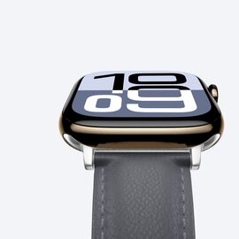 AmazingThing Class Band Leather Strap for Apple Watch 45 / 46 / 49 mm - Gray - Accessories - Smartwatches & Accessories - Techbox