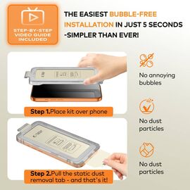 Tech-Protect Quick Set+ Tempered Glass for Samsung Galaxy S25 - Transparent | Techbox