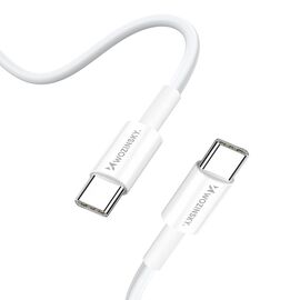 Wozinsky GaN 65W Charger with USB-A 2xUSB-C Ports with 65W USB-C Cable - White
