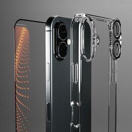 SBS set with D3O technology for iPhone 16 - case + glass screen and camera protector - transparent | Techbox