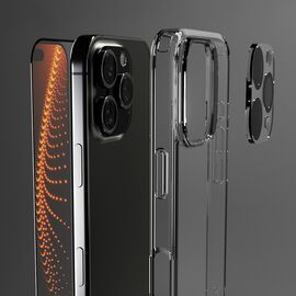 SBS set with D3O technology for iPhone 16 Pro - case + glass screen and camera protector - transparent | Techbox
