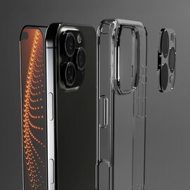 SBS set with D3O technology for iPhone 16 Pro Max - case + glass screen and camera protector - transparent | Techbox