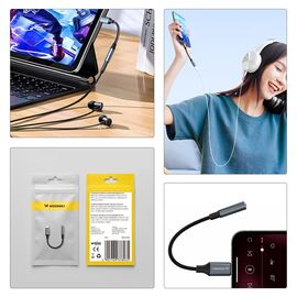 Wozinsky WALJ-01 Lightning adapter - 3.5mm mini jack - black