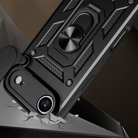 Hybrid Armor Camshield iPhone 17 Air Case with Stand and Camera Cover - Black - Apple Cases - Cases - Techbox