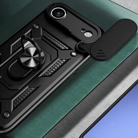 Hybrid Armor Camshield iPhone 17 Air Case with Stand and Camera Cover - Black - Apple Cases - Cases - Techbox