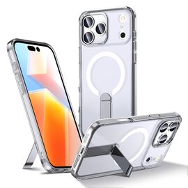 Hybrid Armor X Case for iPhone 17 Pro Max with Stand, Compatible with MagSafe - Transparent - Apple Cases - Cases - Techbox
