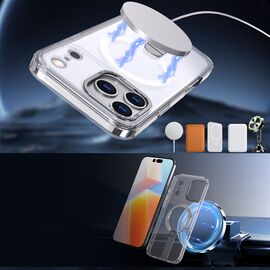 Hybrid Armor X Case for iPhone 17 Pro Max with Stand, Compatible with MagSafe - Transparent - Apple Cases - Cases - Techbox