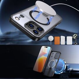 Hybrid Armor X case for iPhone 17 Pro with MagSafe-compatible stand - black - Apple Cases - Cases - Techbox