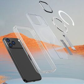 Hybrid Armor X Case for iPhone 17 Pro with Stand, Compatible with MagSafe - Transparent - Apple Cases - Cases - Techbox