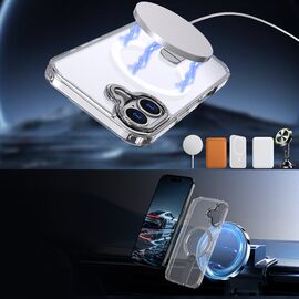 Hybrid Armor X Case for iPhone 17 with Stand, Compatible with MagSafe - Transparent - Apple Cases - Cases - Techbox