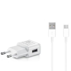 Samsung EP-TA200EWE USB-A 15W wall charger with EP-DR140AWE USB-A - USB-C cable (OOB Bulk - replacement packaging) - white - Travel Chargers - Smartphone Chargers - Techbox