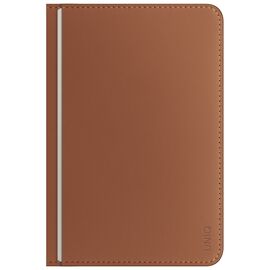 Uniq Belmont Passport Case with Apple Find My RFID Blocking Caramel Beige