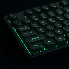 Wozinsky WKG-200 rainbow membrane gaming keyboard with scroll wheel - black